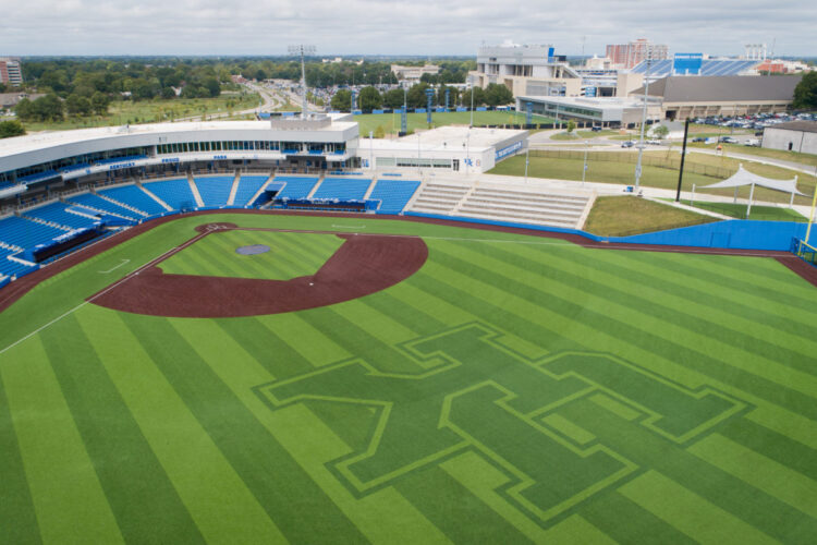 baseball stadium from outfield