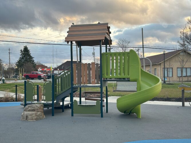 tower with two slides