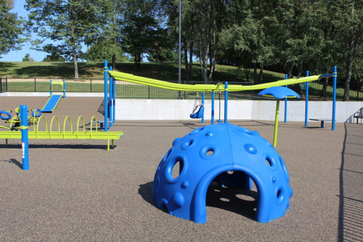 blue dome climbing structure