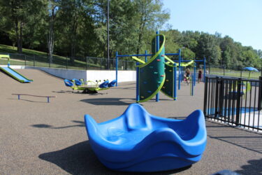 view of playground from a distance