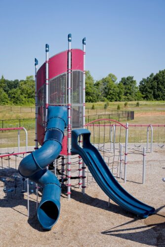 close up of two slides