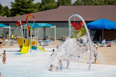 view of water park from a distance