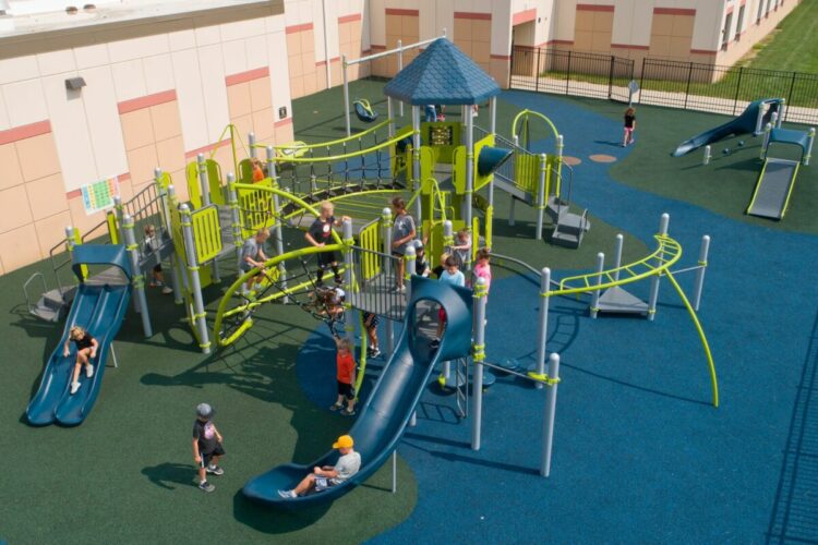 overview of Western Primary & Intermediate School playground
