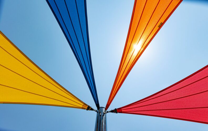 looking up a 4 different colored shades