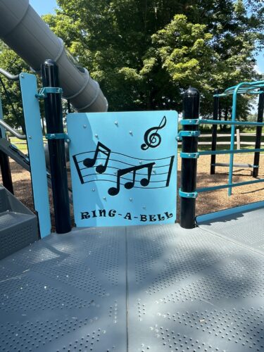 Ring-a-Bell™ panel that has a new look with pivoting clappers that ring 6 bells