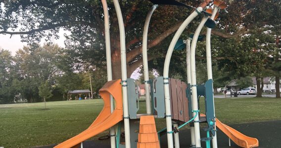 orange and blue play structure for kids aged 2-15